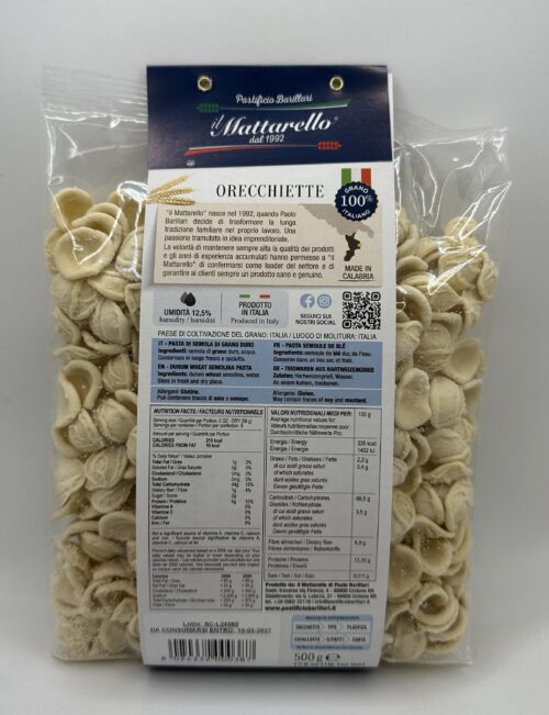 ORECCHIETTE SECCHE 500 GR.